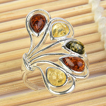 Amber Ring Color Ag 925/1000