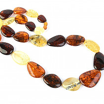 Exclusive amber necklace with large stones mix (66,3g) 71cm