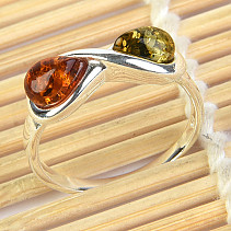 Amber Ring Two Color Infinity Ag 925/1000 TYP3016