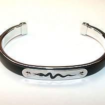 Bracelet steel + rubber solid open B