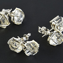 Crystal herkimer earrings Ag 925/1000
