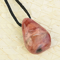 Pendant rodonite on the leather 15.5g