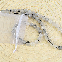Dárková sada šperků turmalín v křišťálu kuličky 10mm - náhrdelník 45cm + náramek