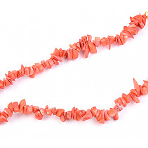 Seashell necklace with chopped shapes 45cm