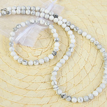 Gift set of magnesite jewelry balls 6mm - necklace 48cm + bracelet