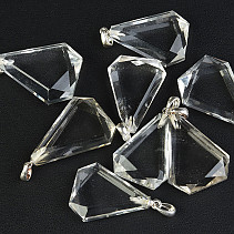 Crystal pendant cut Ag handle