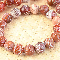 Agate fiery bracelet 12 - 13mm balls