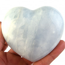 Srdce z modrého kalcitu 379g