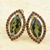 Earrings and earrings gold earrings Au 585/1000 6.24g