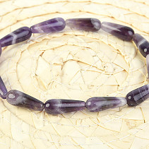 Amethyst bracelet smooth stones