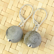 Jascas piccasso earrings matte balls 12mm