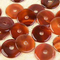 Carnelian donut on the leather 40mm