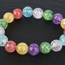 Crystal colored bracelet balls 12mm pearl effect