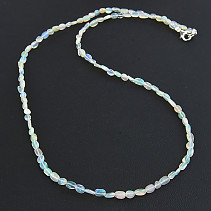 Expensive opal necklace ovals 5 x 3mm Ag fastening 45cm