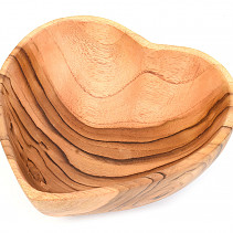 Miska srdce dřevo (Indonésie) cca 17cm (typ411)