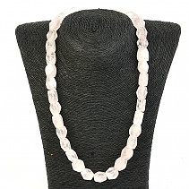Rose quartz necklace cut pieces 50cm