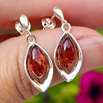 Amber Hanging Earrings Ag 925/1000