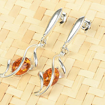 Silver earrings with amber Ag 925/1000