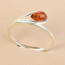 Amber Ring Drop Ag 925/1000
