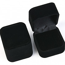 Sametová dárková krabička na prstýnek černá