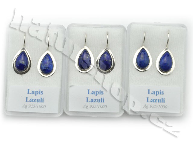 stříbrné náušnice lapis lazuli