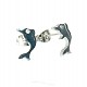 Earrings steel type of dolphin