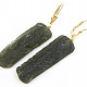 Moldavite earrings gold Au 585/1000 14K 10,77g