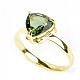 Zlato vltavín prsten standard brus 14K Au 585/1000