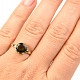 Moldavite round ring standard cut (size 55) 14K gold Au 585/1000 2,64g