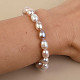 Pink oval pearl bracelet