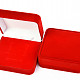 Sametová dárková krabička červená (9 x 9cm)