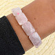 Rose quartz bracelet facet rectangles