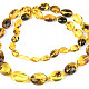Yellow amber necklace with inclusions 73cm