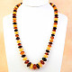 Amber necklace larger buttons mix 62cm