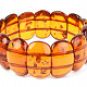 Wide bracelet honey amber 26mm