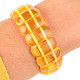 Wide bracelet yellow amber 22mm