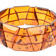 Amber bracelet honey triangles 22mm