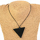 Shungit pendant on lanyard shape triangle