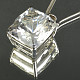 Crystal jumbo pendant silver Ag 925/1000 25.7g