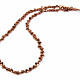 Necklace hematite plated heart 48cm (brown)