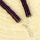 Necklace hematite plated buttons 50cm (violet)