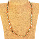Hematit náhrdelník pokovený srdce 48cm (zlatý)