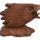 Eagle head wood carving dark