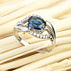 Silver ring disten kyanite and zircons size 55 Ag 925/1000 2.7 g