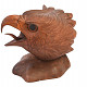 Eagle head wood carving dark