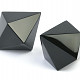 Obsidian black platonic body - dodecahedron