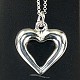 Ag silver heart pendant typ046