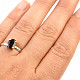 Prsten s broušeným oválným granátem Ag 925/1000