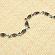 Moldavite bracelet and garnets standard cut Ag 925/1000 + Rh 19cm 16.5g