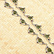 Necklace with moldavites and garnets Ag 925/1000 + Rh 49cm 26,4g